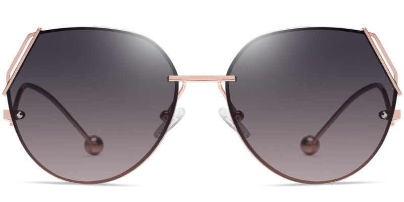 Optinao Facet – Lunettes de soleil géométriques polarisées (métal, wide)