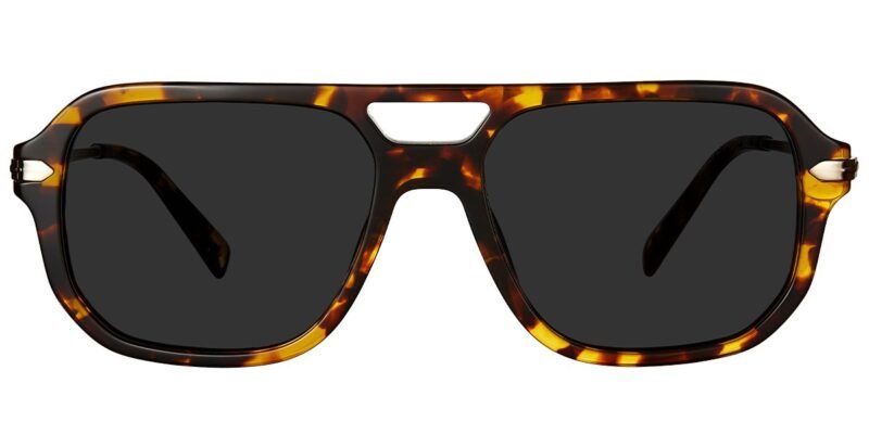 Optinao Maverick – Lunettes de soleil aviateur polarisées (acétate + métal)